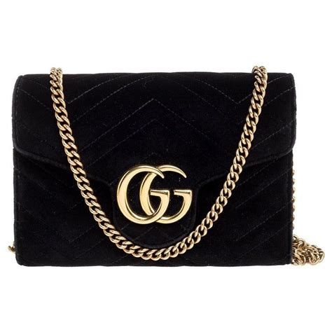 gucci velvet wallet on a chain|Gucci chain wallet women.